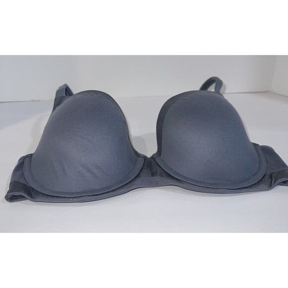 Victoria Secret Body Bra 34D Gray Lined Demi Underwire Sexy Comfortable - Picture 2 of 6